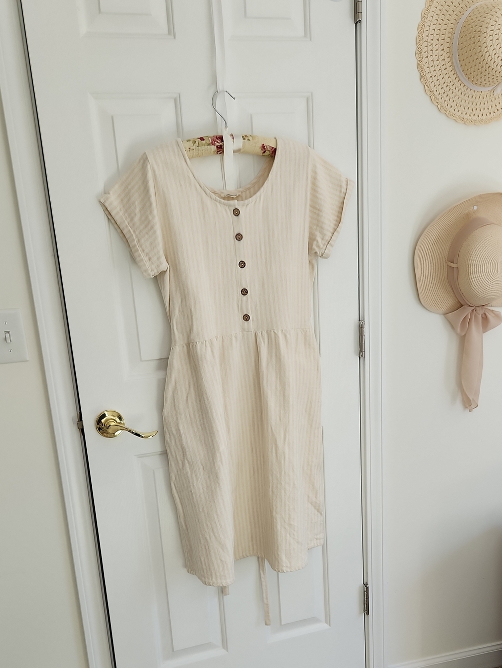 Little Cottonwood Cream Striped Meadow Dress